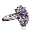 Image 2 : 14KT White Gold 2.00ctw Tanzanite and Diamond Ring