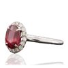 Image 2 : 14KT White Gold 1.65ct Ruby and Diamond Ring