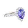 Image 2 : 14KT White Gold 3.42ct Tanzanite and Diamond Ring