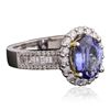 Image 2 : 14KT Two-Tone Gold 1.97ct Tanzanite and Diamond Ring