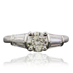 Platinum 1.13ctw Diamond Ring
