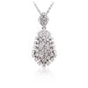 Image 2 : 14KT White Gold 6.92ctw Diamond Pendant with Chain