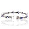 Image 3 : 14KT White Gold 6.48ctw Tanzanite and Diamond Bracelet