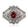 Image 1 : 14KT White Gold 1.17ct Ruby and Diamond Ring