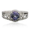 Image 1 : 14KT White Gold 1.63ct Tanzanite and Diamond Ring