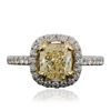 Image 1 : 18KT White Gold EGL USA Certified 2.04ct VS1/Fancy Yellow Diamond Ring