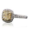 Image 2 : 18KT White Gold EGL USA Certified 2.04ct VS1/Fancy Yellow Diamond Ring