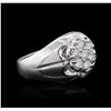 Image 2 : 14KT White Gold 0.69ctw Diamond Ring