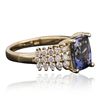 Image 2 : 14KT Yellow Gold 2.47ct Tanzanite and Diamond Ring