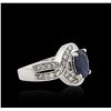 Image 2 : 14KT White Gold 1.73ct Sapphire and Diamond Ring