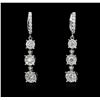 Image 1 : 14KT White Gold 0.99ctw Diamond Earrings