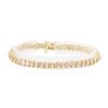 Image 1 : 14KT Yellow Gold 1.00ctw Diamond Tennis Bracelet
