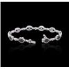 Image 3 : 14KT White Gold 7.07ctw Black Diamond Bracelet