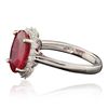 Image 2 : 14KT White Gold 3.31ct Ruby and Diamond Ring