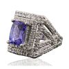 Image 2 : 14KT White Gold 2.80ct Tanzanite and Diamond Ring