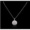 Image 1 : 14KT White Gold 2.84ctw Diamond Pendant With Chain