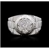 Image 1 : 14KT White Gold 1.02ctw Diamond Ring