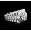 Image 2 : 14KT White Gold 1.02ctw Diamond Ring