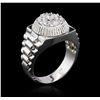 Image 3 : 14KT White Gold 1.02ctw Diamond Ring