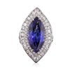 Image 1 : 18KT White Gold GIA Certified 10.54ct Tanzanite and Diamond Ring