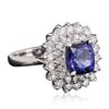 Image 2 : 14KT White Gold 3.23ct Sapphire and Diamond Ring
