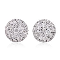 14KT White Gold 2.00ctw Diamond Earrings