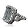 Image 2 : 14KT White Gold 7.79ct Aquamarine and Diamond Ring