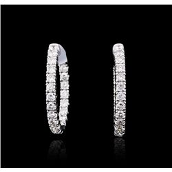 14KT White Gold 2.40ctw Diamond Earrings