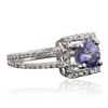 Image 2 : 18KT White Gold 1.42ct Tanzanite and Diamond Ring