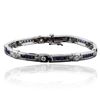 Image 1 : 14KT White Gold 6.84ctw Sapphire and Diamond Bracelet