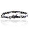 Image 2 : 14KT White Gold 6.84ctw Sapphire and Diamond Bracelet