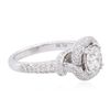 Image 2 : 18KT White Gold 1.55ctw Diamond Ring