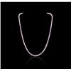 Image 1 : 14KT White Gold 15.00ctw Pink Sapphire and Diamond Necklace