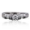 Image 1 : 14KT White Gold 1.16ctw Brilliant Cut Diamond Ring