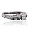 Image 2 : 14KT White Gold 1.16ctw Brilliant Cut Diamond Ring