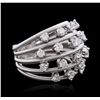 Image 2 : 14KT White Gold 1.23ctw Diamond Ring