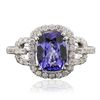 Image 1 : 14KT White Gold 2.04ct Tanzanite and Diamond Ring