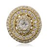 Image 1 : 14KT Yellow Gold 1.38ctw Diamond Ring