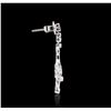 Image 2 : 14KT White Gold 1.02ctw Diamond Earrings