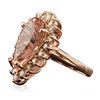 Image 2 : 14KT Rose Gold 8.85ct Morganite and Diamond Ring