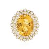 Image 1 : 14KT Yellow Gold 8.56ct Citrine and Diamond Ring