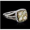 Image 2 : 14KT Two-Tone Gold 1.64ctw Diamond Ring