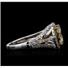 Image 3 : 14KT Two-Tone Gold 1.64ctw Diamond Ring