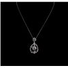 Image 1 : 18KT Black Gold 1.93ctw Black Diamond Pendant With Chain