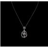 Image 1 : 18KT Black Gold 1.93ctw Black Diamond Pendant With Chain