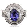 Image 1 : 18KT White Gold 2.45ct Tanzanite and Diamond Ring