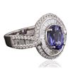 Image 2 : 18KT White Gold 2.45ct Tanzanite and Diamond Ring