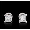 Image 1 : 14KT White Gold 1.32ctw Diamond Solitaire Earrings