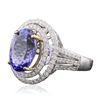Image 2 : 14KT White and Yellow Gold 6.24ct Tanzanite and Diamond Ring