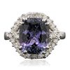 Image 1 : 14KT White Gold 5.38ct Tanzanite and Diamond Ring